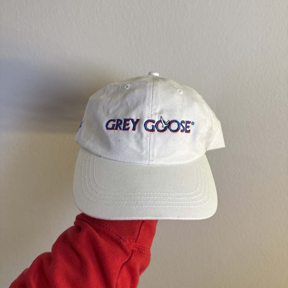 Vintage Grey Goose Vodka‎ Hat Cap White Bar  Promo